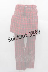 HELL CAT PUNKS / タータンチェックボンテージパンツ M 赤チェック I-25-11-04-085-PU-PA-SA-ZI