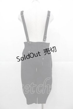 画像2: Ozz oneste / サイドポケット刺繍ハイウエストサス付きパンツ  黒 I-25-11-04-086-OO-PA-SA-ZI