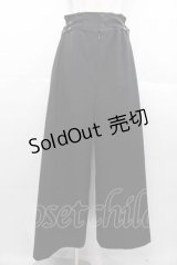 MIHO MATSUDA / サイドベルトワイドパンツ  黒 I-25-11-04-087-GO-PA-SA-ZI