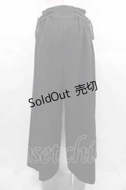 画像2: MIHO MATSUDA / サイドベルトワイドパンツ  黒 I-25-11-04-087-GO-PA-SA-ZI