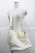 an another angelus / チュールフリルキャンバストートバッグ  アイボリー I-25-11-04-092-CA-BG-SA-ZI