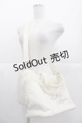 an another angelus / チュールフリルキャンバストートバッグ  アイボリー I-25-11-04-092-CA-BG-SA-ZI