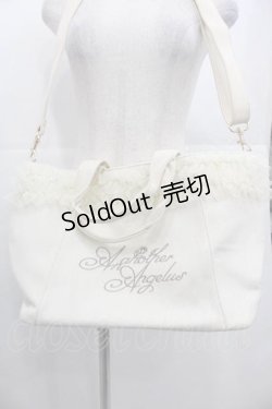 画像2: an another angelus / チュールフリルキャンバストートバッグ  アイボリー I-25-11-04-092-CA-BG-SA-ZI