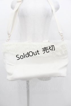 画像3: an another angelus / チュールフリルキャンバストートバッグ  アイボリー I-25-11-04-092-CA-BG-SA-ZI