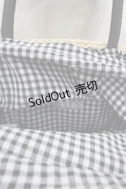 画像3: axes femme POETIQUE / リボン雑材風バッグ  アイボリーＸ黒 I-25-11-04-093-AX-BG-SA-ZI