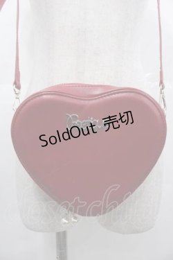 画像2: axes femme POETIQUE / ロゴプレートハートポシェット  赤 I-25-11-04-094-AX-BG-SA-ZI