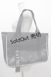 EATME / シングルバックルトートバッグ  黒Ｘ白 I-25-11-04-096-LO-BG-SA-ZI