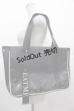 画像1: EATME / シングルバックルトートバッグ  黒Ｘ白 I-25-11-04-096-LO-BG-SA-ZI