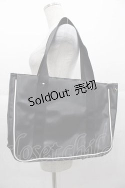 画像2: EATME / シングルバックルトートバッグ  黒Ｘ白 I-25-11-04-096-LO-BG-SA-ZI