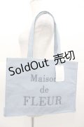 Maison de FLEUR / デニムブランドロゴ刺繍トートバッグ  ブルー I-25-11-04-098-LO-BG-SA-ZI