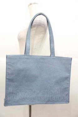 画像2: Maison de FLEUR / デニムブランドロゴ刺繍トートバッグ  ブルー I-25-11-04-098-LO-BG-SA-ZI