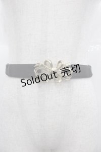 axes femme / リボンゴムベルト  ゴールドＸ黒 I-25-11-04-104-AX-BL-SA-ZI