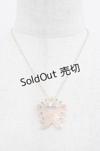 MILK / クラウン&蝶モチーフネックレス  ピンク I-25-11-04-108-ML-AC-SA-ZI