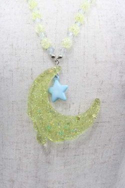 画像1: Angelic Pretty / Melty Moonネックレス  イエローＸシルバー I-25-11-04-109-AP-AC-SA-ZI