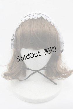 画像2: LOLITAその他(お買取対象外) / プリーツサテン&リボンヘッドドレス  白Ｘ黒 I-25-11-04-112-LO-AC-SA-ZI