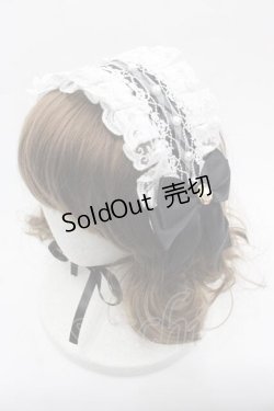 画像1: SPINNS / パールリボンヘッドドレス  黒Ｘ白 I-25-11-04-113-LO-AC-SA-ZI