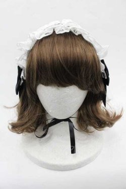 画像2: SPINNS / パールリボンヘッドドレス  黒Ｘ白 I-25-11-04-113-LO-AC-SA-ZI