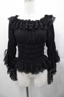 画像1: Vallee lys / Blossom Breeze Blouse  黒 I-25-11-04-014-GO-BL-SA-ZI