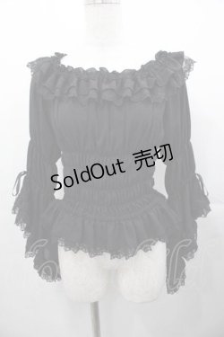 画像1: Vallee lys / Blossom Breeze Blouse  黒 I-25-11-04-014-GO-BL-SA-ZI