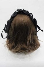 画像3: Whinny / リボンレースヘッドドレス  黒 I-25-11-04-114-PU-AC-SA-ZI (3)