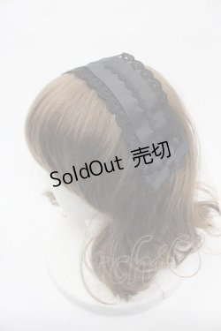 画像1: m petit by misako / ハートレースリボンヘッドドレス  黒 I-25-11-04-115-LO-AC-SA-ZI