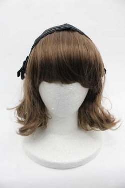 画像2: m petit by misako / ハートレースリボンヘッドドレス  黒 I-25-11-04-115-LO-AC-SA-ZI