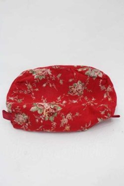 画像2: PINK HOUSE / 薔薇柄ポーチ  赤Ｘピンク I-25-11-04-117-LO-ZA-SA-ZI