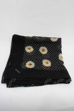 画像1: PINK HOUSE / マーガレット水玉大判スカーフ  ブラック I-25-11-04-119-LO-ZA-SA-ZI