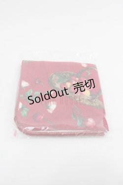 画像1: PINK HOUSE / 野ばらとチェリー柄タオル  赤 I-25-11-04-120-LO-ZA-SA-ZI