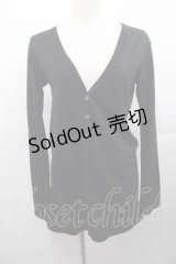 PEACE NOW / ラメ片翼プリントロングカーディガン  黒Ｘシルバー I-25-11-04-017-PU-TO-SA-ZI