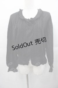 KANEKO ISAO / リボン付き長袖ブラウス  ブラック I-25-11-04-018-EL-BL-SA-ZI