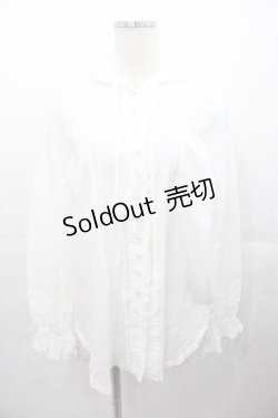画像1: PINK HOUSE / フード付き長袖ブラウス  ホワイト I-25-11-04-019-LO-BL-SA-ZI