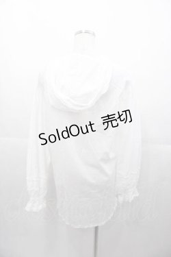 画像2: PINK HOUSE / フード付き長袖ブラウス  ホワイト I-25-11-04-019-LO-BL-SA-ZI