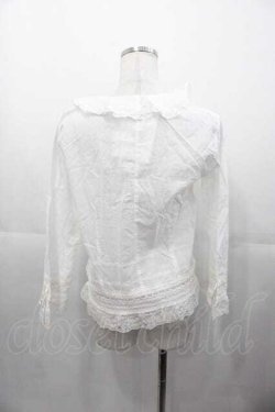 画像2: INGEBORG / Vネックフリル長袖ブラウス S ホワイト I-25-11-04-020-LO-BL-SA-ZI