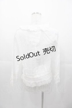 画像2: INGEBORG / Vネックフリル長袖ブラウス S ホワイト I-25-11-04-020-LO-BL-SA-ZI