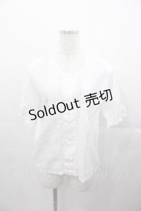 PINK HOUSE / ホルターリボン付き半袖ブラウス  ホワイト I-25-11-04-022-LO-BL-SA-ZI
