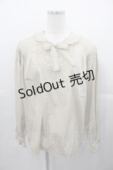PINK HOUSE / レースヨーク&フリル襟長袖ブラウス  ベージュ I-25-11-04-023-LO-BL-SA-ZI