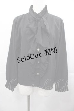 画像1: Virally / リボンタイブラウス M 黒 I-25-11-04-003-LO-BL-SA-ZI