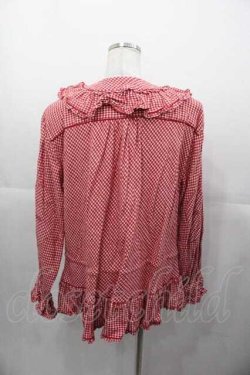 画像3: PINK HOUSE / ギンガムチェックネルオーバーブラウス  レッド I-25-11-04-024-LO-BL-SA-ZI