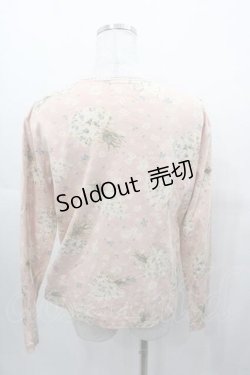 画像2: PINK HOUSE / ブーケプリント長袖ハシゴレースプルオーバー L ピンク I-25-11-04-025-LO-TS-SA-ZI