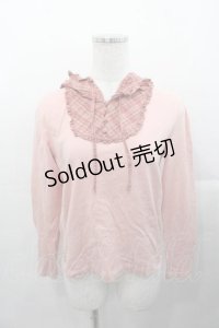 PINK HOUSE / チェックヨーク切替フード付きプルオーバー M ピンク I-25-11-04-026-LO-TO-SA-ZI