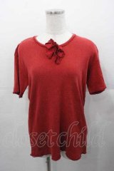 PINK HOUSE / リボン付き半袖プルオーバー  レッド I-25-11-04-027-LO-TO-SA-ZI