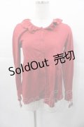 PINK HOUSE / 袖紐絞りカットソーカーディガン M レッド I-25-11-04-029-LO-TO-SA-ZI