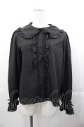m petit by misako / AM マルエリフリルブラウス M 黒 I-25-11-04-004-LO-BL-SA-ZI