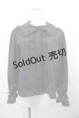 m petit by misako / AM マルエリフリルブラウス M 黒 I-25-11-04-004-LO-BL-SA-ZI