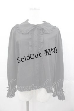 画像1: m petit by misako / AM マルエリフリルブラウス M 黒 I-25-11-04-004-LO-BL-SA-ZI