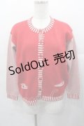 PINK HOUSE / ボーダー切替ニットカーディガン  赤Ｘピンク I-25-11-04-034-LO-TO-SA-ZI