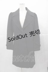 EATME / 1つボタンコート  黒 I-25-11-04-040-LO-CO-SA-ZI