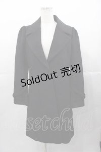 EATME / 1つボタンコート  黒 I-25-11-04-040-LO-CO-SA-ZI