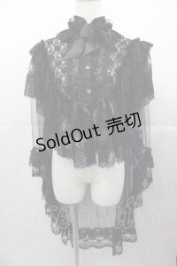 MR corset / レースチュールケープ  黒 I-25-11-04-041-PU-JA-SA-ZI